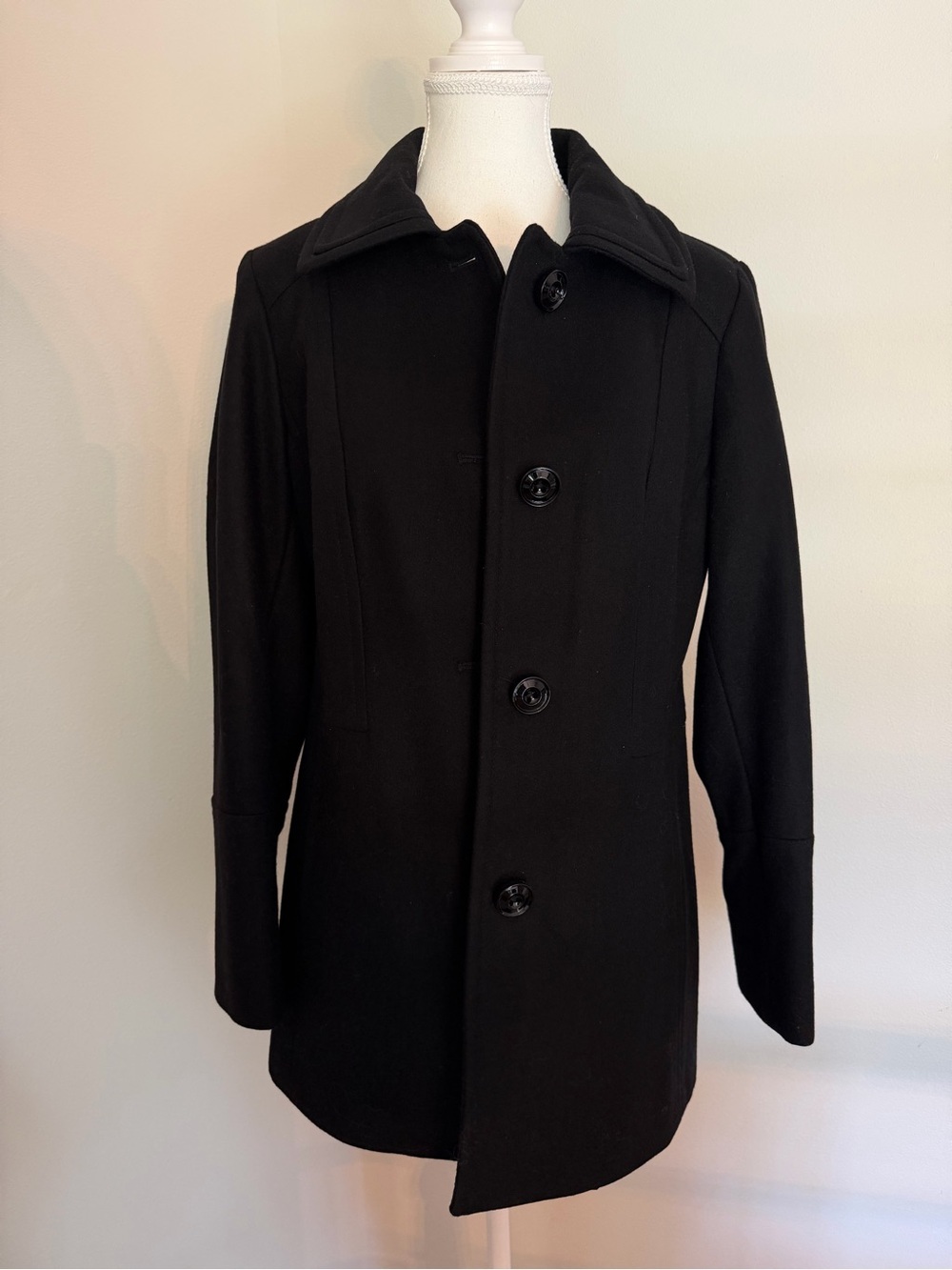 London Fog Black Women's Pea Coat